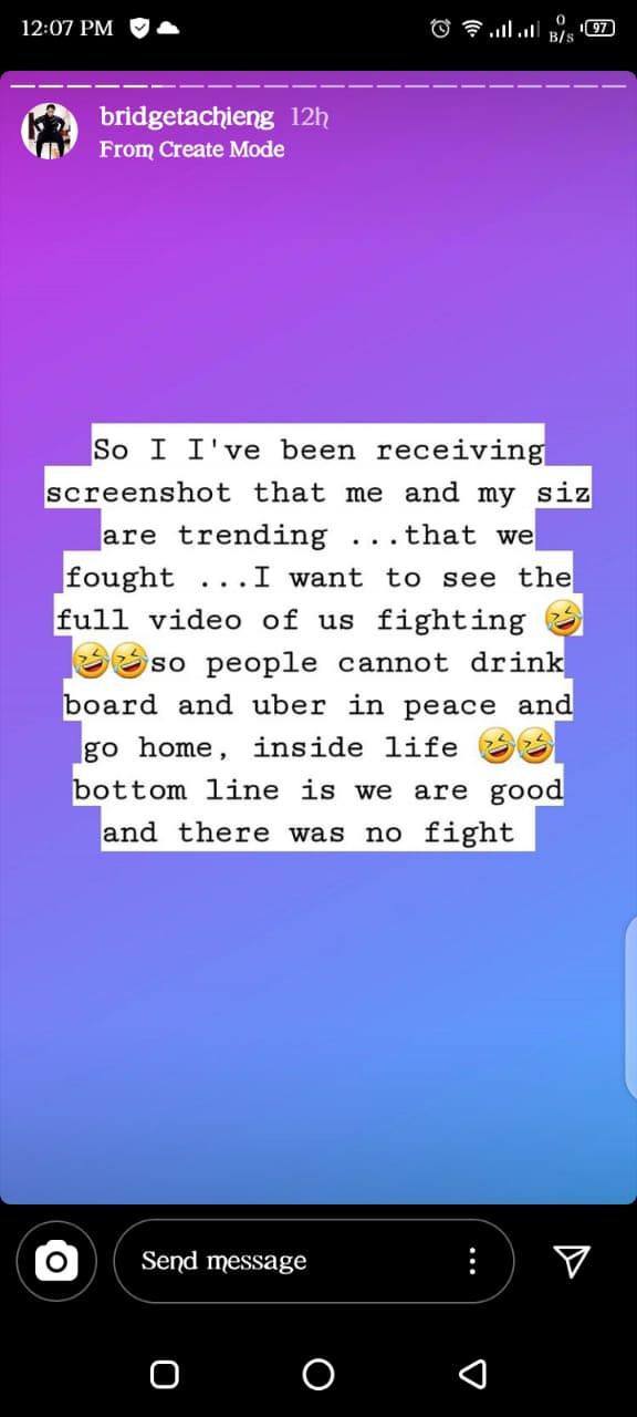 Bridget Achieng comes clean on alleged fight with sister after getting drunk at popular city club