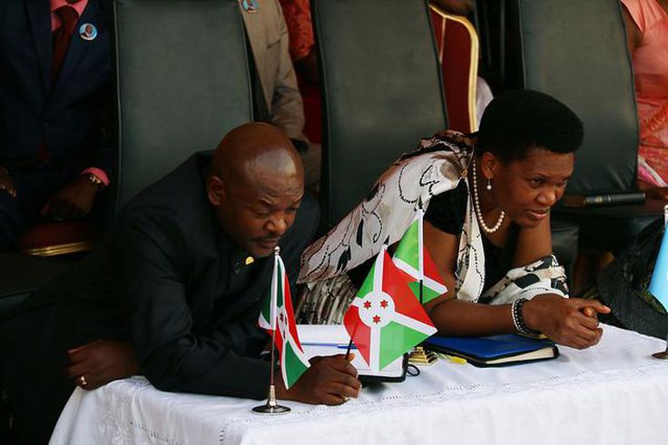 Burundi's President Pierre Nkurunziza with his wife Denise during a past function. Mrs Nkurunziza has tested positive for Coronavirus