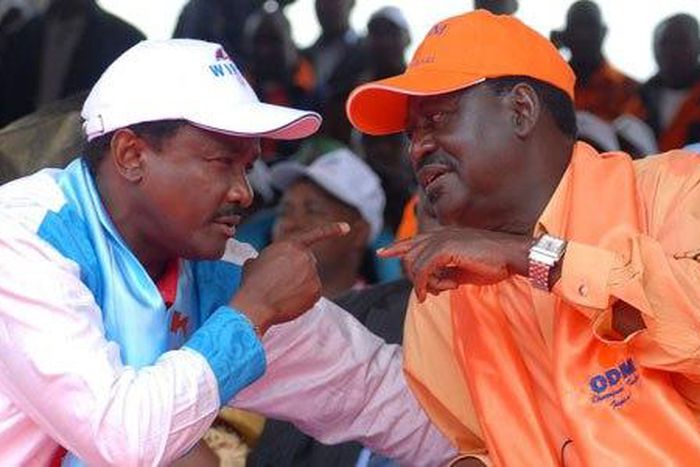 Wiper Party leader Kalonzo Musyoka and Raila Odinga
