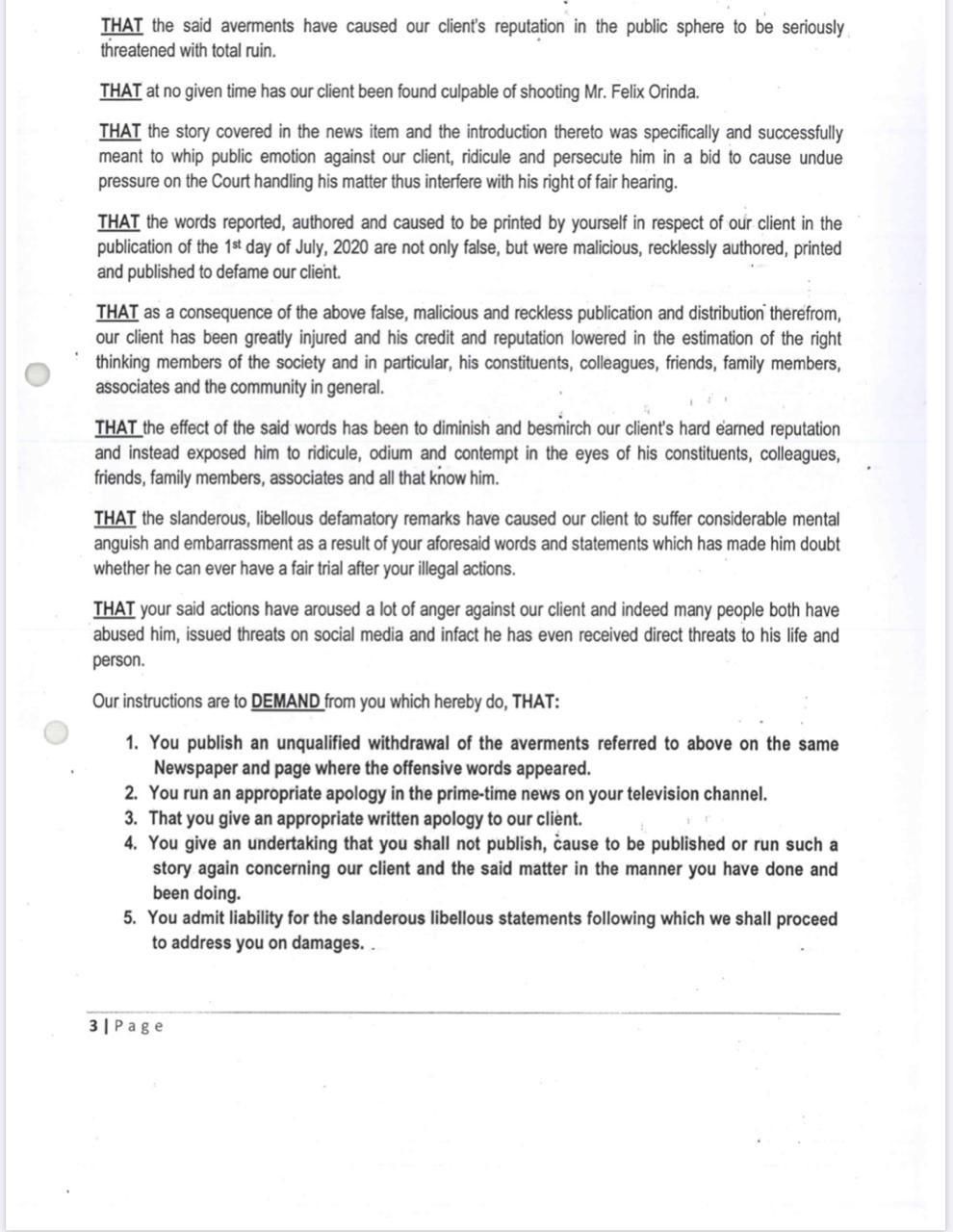 Embakasi MP Babu Owino takes legal action against NTV for saying he shot DJ Evolve