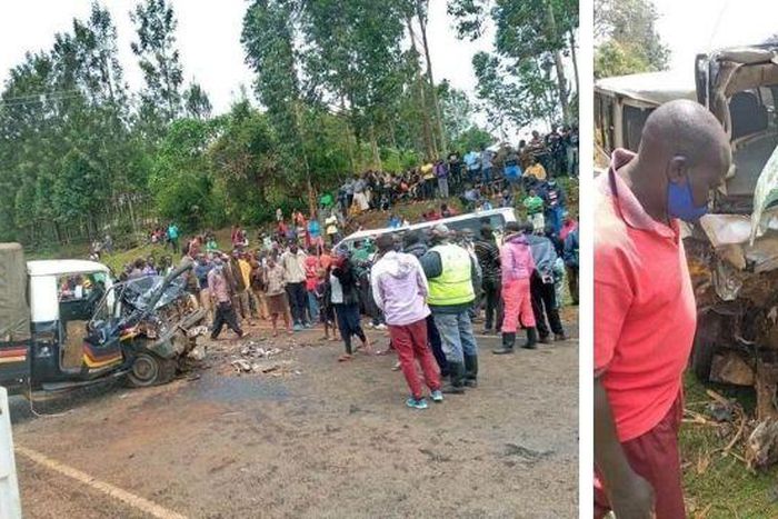 Scores injured as police vehicle clashes with matatu along Kisii-Kilgoris road