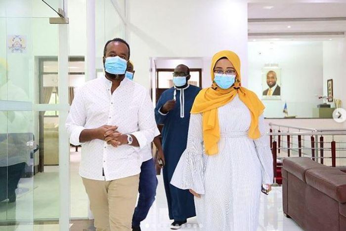 Mombasa Governor Ali Hassan Joho mourns with the family of youthful ICT CAS Nadia Ahmed Abdalla