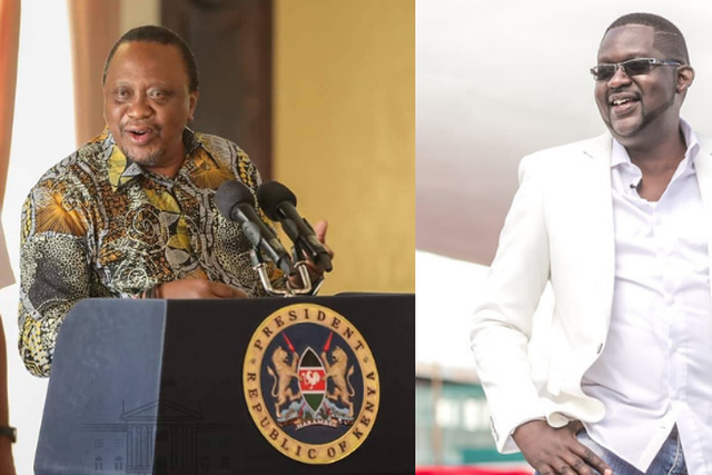 President Uhuru Kenyatta and Mwalimu Churchill