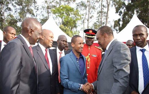 Babu Owino  with President Uhuru Kenyatta