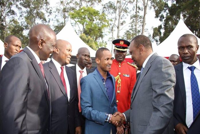 Babu Owino  with President Uhuru Kenyatta