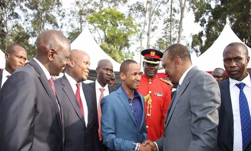 Babu Owino  with President Uhuru Kenyatta
