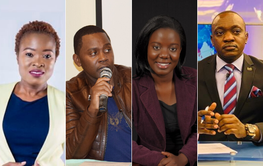 Journalists (L to R) Brenda Wanga, Debarl Inea, Sharon Baranga and Ken Mijungu who have all been fired from NTV