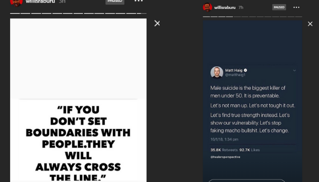 Willis Raburu raises eyebrows with a series of cryptic messages