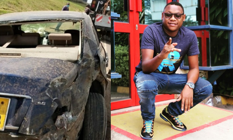 Radio Maisha Presenter Clemmo survives grisly Road accident with Family (Photos)