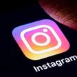 The logo of the Instagram app on a smartphone.
