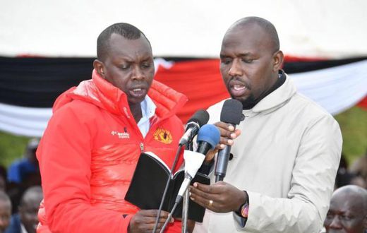 File image of Oscar Sudi with Kipchumba Murkomen