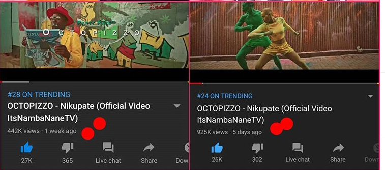 Declining views on Octopizzo's NIKUPATE