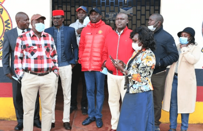 Kapseret MP Oscar Sudi presents himself to Langas Police Station in Eldoret