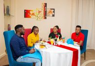 Pitson and his wife with DJ Mo and Size 8