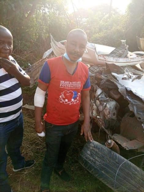 Gospel hit-maker Dennis Mutara rushed to hospital after grisly road accident in Murang'a