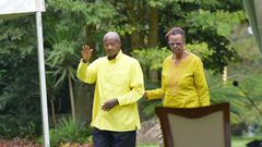 President Yoweri Museveni arriving for the CEC meeting
