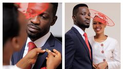 Bobi Wine and his wife Barbie Itungo