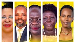 Unopposed: Speaker Anita Among, Thomas Tayebwa,  Lillian Paparu Obiale Catherine Akumu Mavenjina  and Ruth Rujoki Mushabe