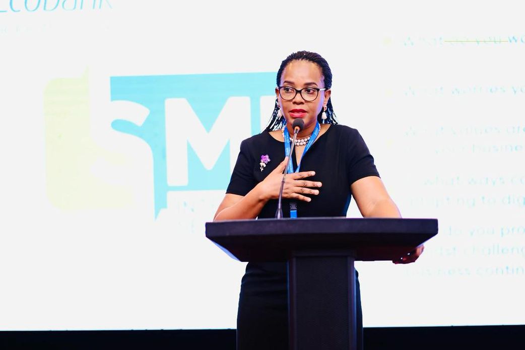 Ecobank, Mananging Director, Grace Muliisa addressing the customers at the event.