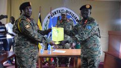 The handover ceremony took place at Muhooti Barracks in Fort Portal, Kabarole District.