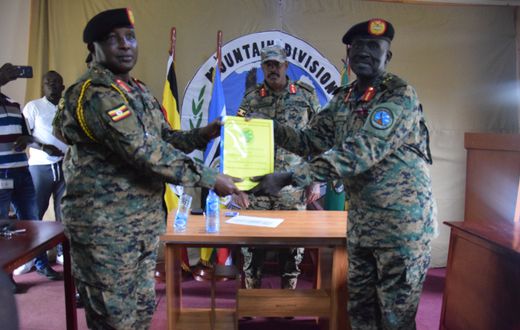 The handover ceremony took place at Muhooti Barracks in Fort Portal, Kabarole District.