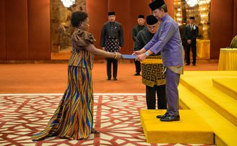 Ambassador Bigombe is now Uganda’s Ambassador Extraordinary and Plenipotentiary to Brunei Darussalam, although she resides in Kuala Lumpur.