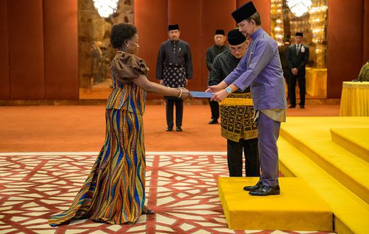Ambassador Bigombe is now Uganda’s Ambassador Extraordinary and Plenipotentiary to Brunei Darussalam, although she resides in Kuala Lumpur.