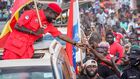 NUP candidate Bobi Wine on the campaign trail