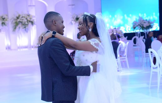 Tonny Katelegga and his bride, Mackline Tesi. 