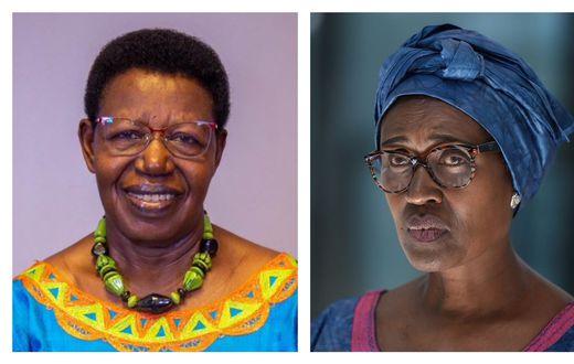 Miria Matembe and Winnie Byanyima