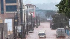 A scene from one of the flooded areas