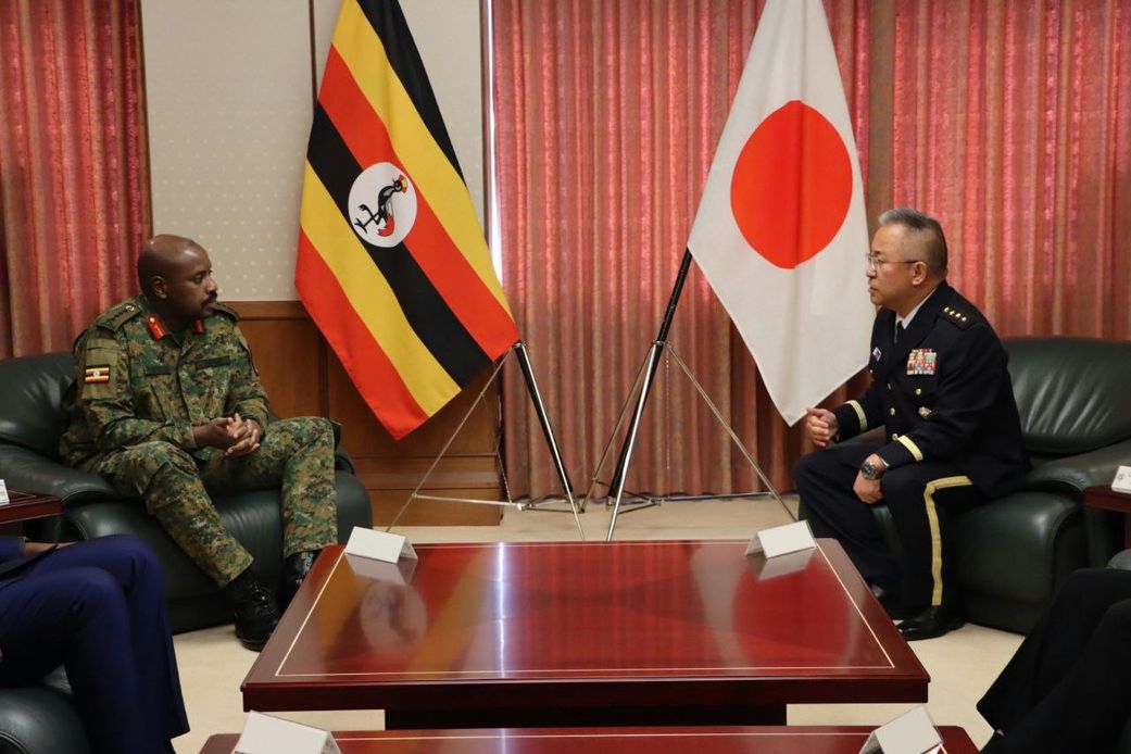 The two defence chiefs during the meeting in Tokyo