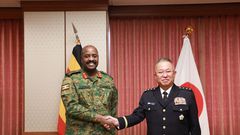 Gen. Muhoozi Kainerugaba met with Gen Yoshihide Yoshida, the Chief of Staff of the Japan Self-Defence Force.