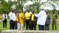 President Yoweri Museveni during the locus visit