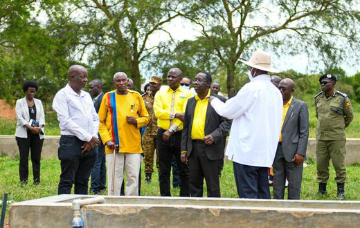 President Yoweri Museveni during the locus visit