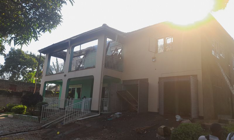 The house that was gutted by fire