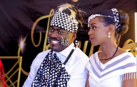 Fred Mukasa Mbidde and his wife Nayebale