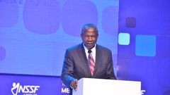 Finance Minister Matia Kasaija at the NSSF AMM 2024