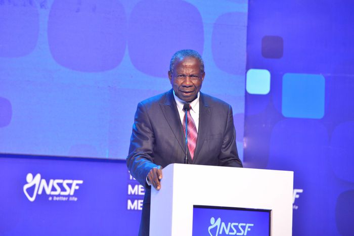 Finance Minister Matia Kasaija at the NSSF AMM 2024