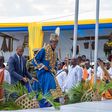King Oyo arriving for the coronation commemoration