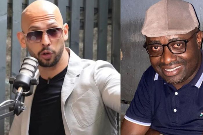 Andrew Tate and Simon Kaggwa Njala