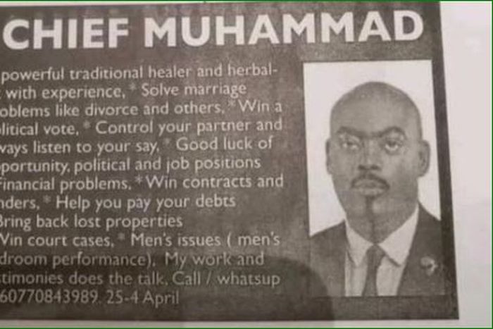 The advert in question