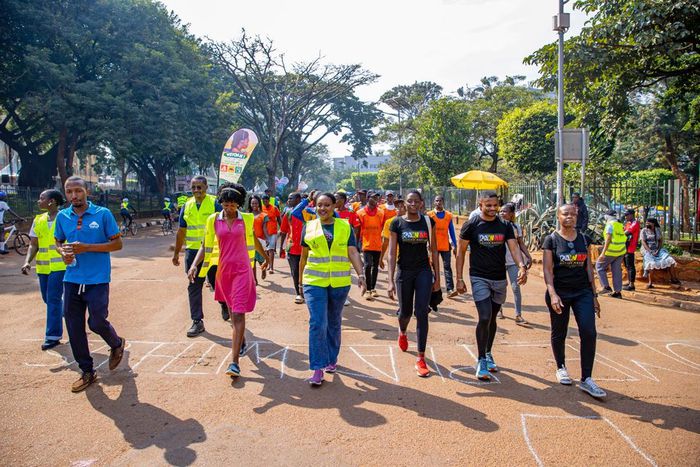 People participated in various events, from bicycle races to walkathons, while street artists turned empty roads into colorful canvases.