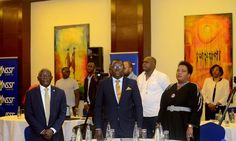 Minister Amongi unveiled the new NSSF board
