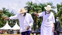 Museveni and First Lady Janet annointing Eastern Uganda