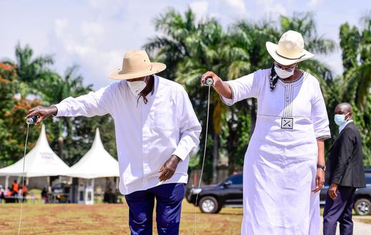 Museveni and First Lady Janet annointing Eastern Uganda