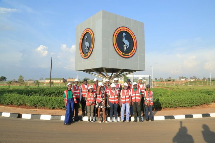 EfD-Mak Team and Inclusive Green Economy (IGE) Fellows pose for a group photo at the Kiira Motors Corporation (KMC) plant in Jinja
