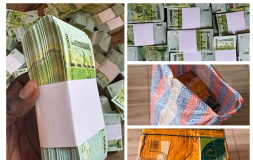 The fake money intercepted by URA