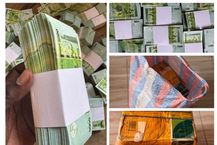 The fake money intercepted by URA