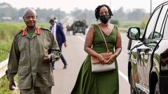 President Yoweri Museveni and First Daughter Natasha Karugire